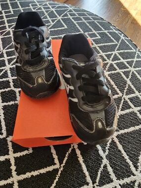 Nike Shox Turbo VI Toddler Size 7C Black Silver Running Shoes 318086-002